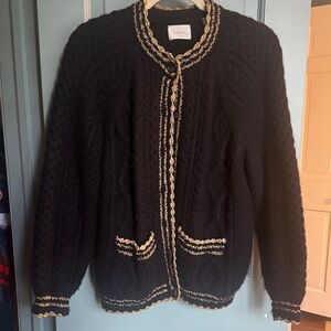 Doen Black and Gold Women's cardigan